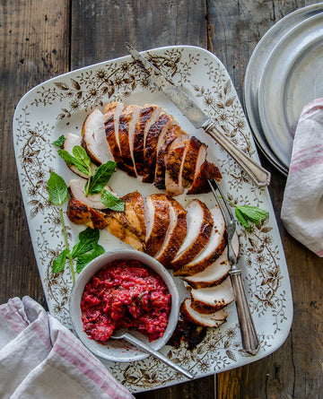 Citrus-Brined Turkey Breast with Blood Orange and Cranberry Chutney