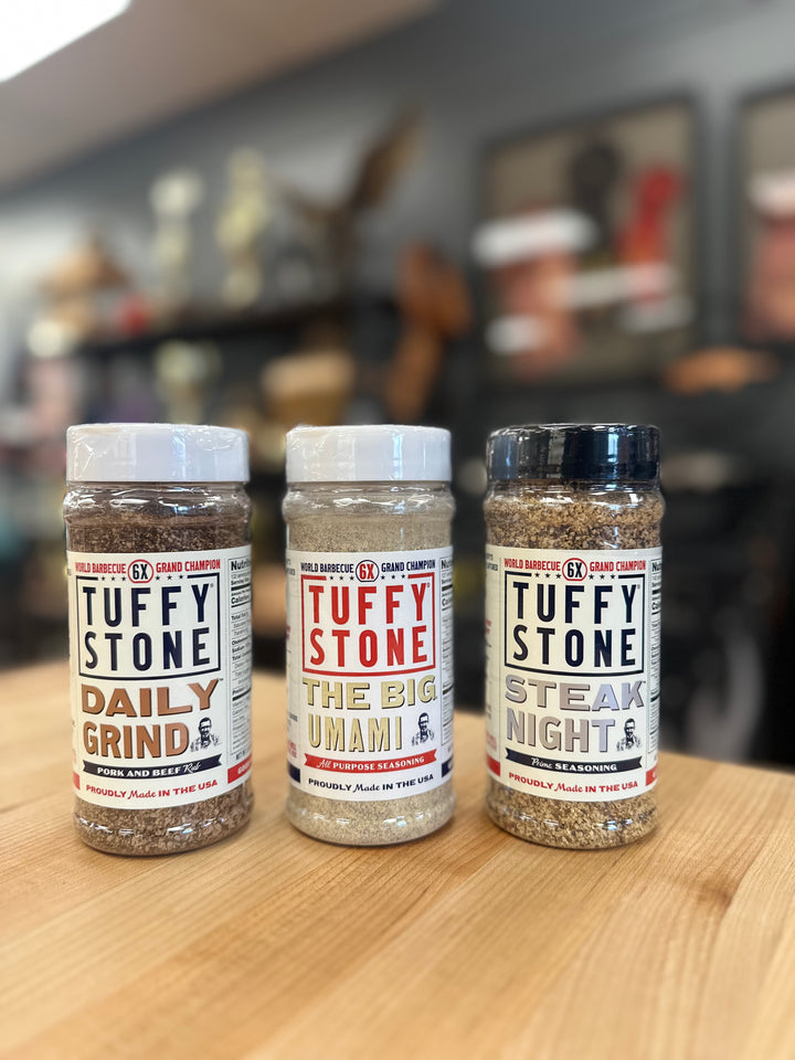 Three Piece Flavor Set - Daily Grind Beef & Pork Rub, Big Umami Seasoning, and Steak Night Seasoning