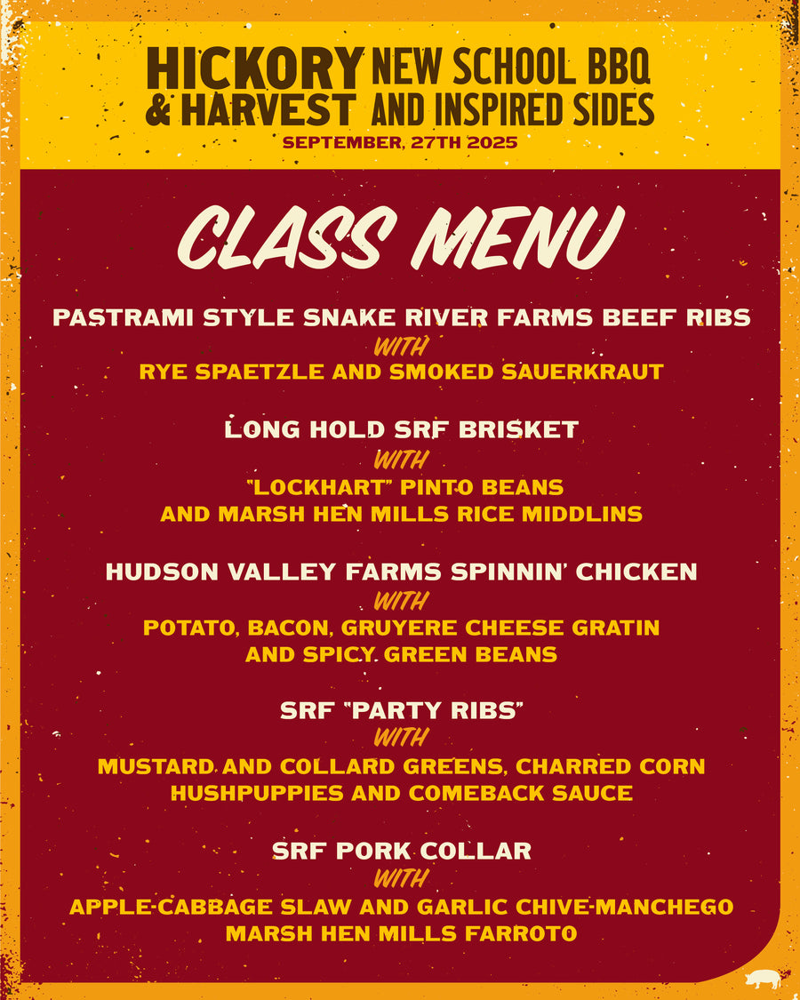 September 27th 2025 Tuffy Stone BBQ School with Special Guest Pitmaster & Chef Shane McBride Hickory & Harvest-New School BBQ & Inspired Sides